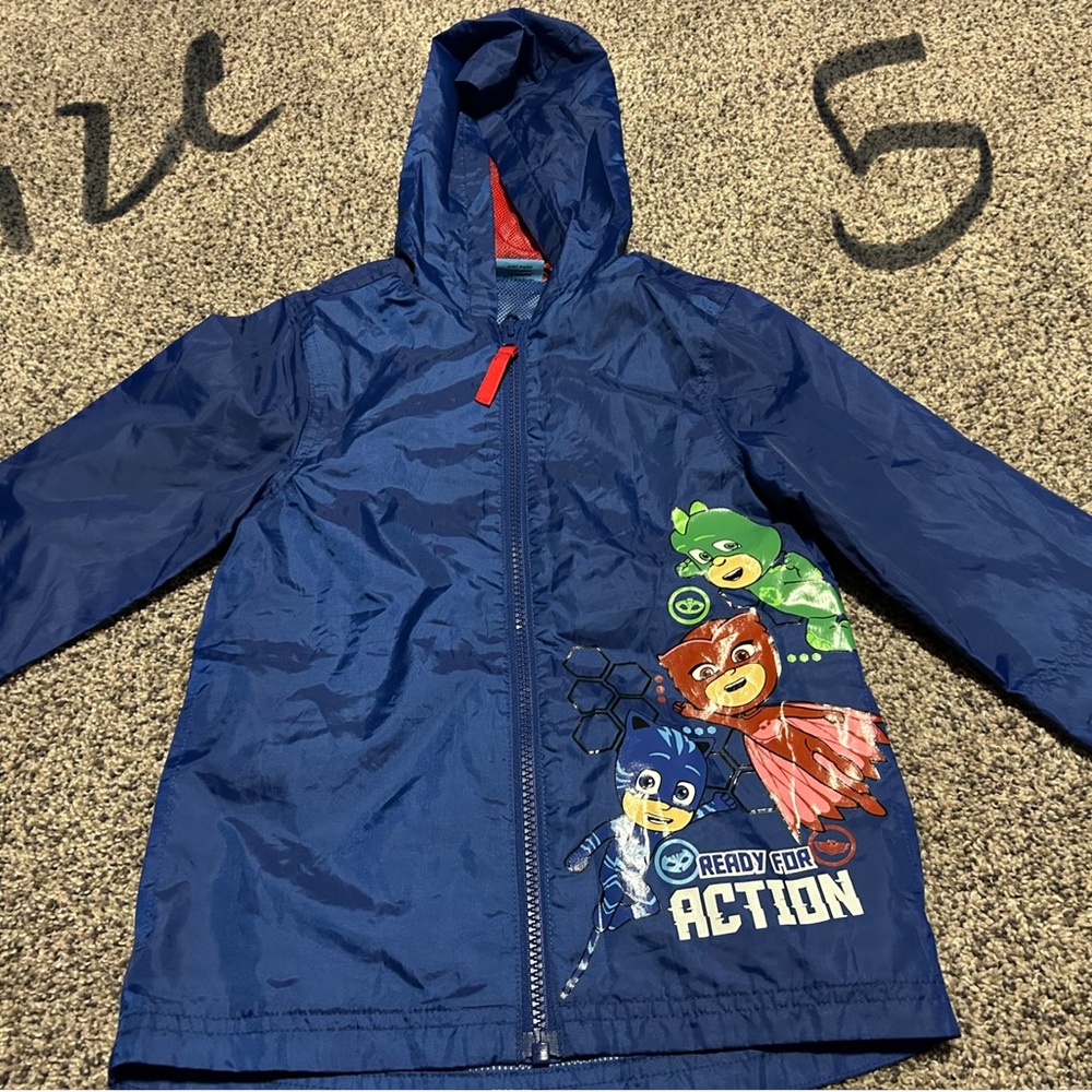 PJ Masks Kids Blue Raincoat size 5